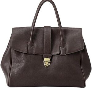 Elegant Brown Leather Handbag
